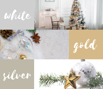 Silver, white and, gold festive inspiration