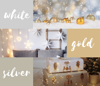 Silver, white and, gold festive inspiration